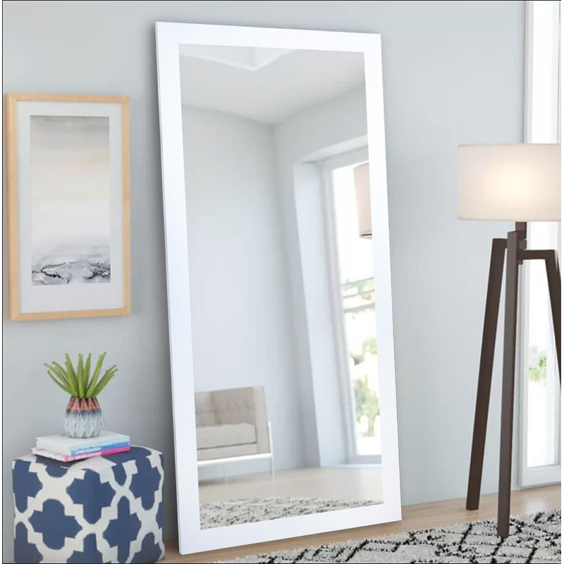 Azeen Manufactured Wood Frame Full Length Mirror, 77.5" x 38.5", White