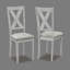 Rustic Farmhouse Transitional 5-Piece Dinette Dining Set Rectangular Table Linen Look Fabric Upholstered Chair Seat