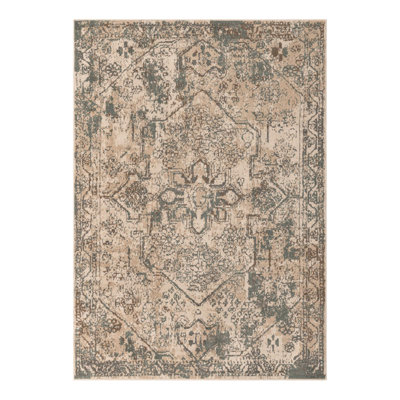 Mosely Orential Cream/Brown Area Rug