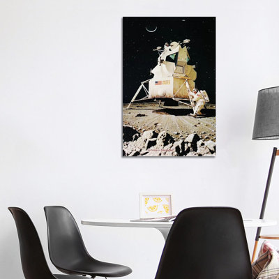 Man On The Moon - Wrapped Canvas Print