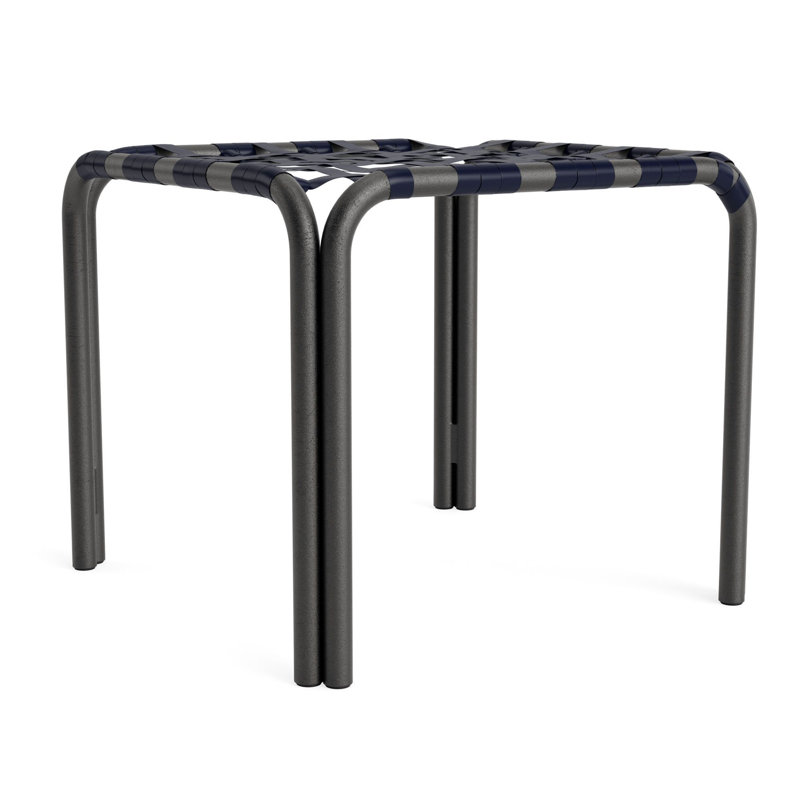 Kantan Outdoor Square Side Table, Textured Pewter, Marine
