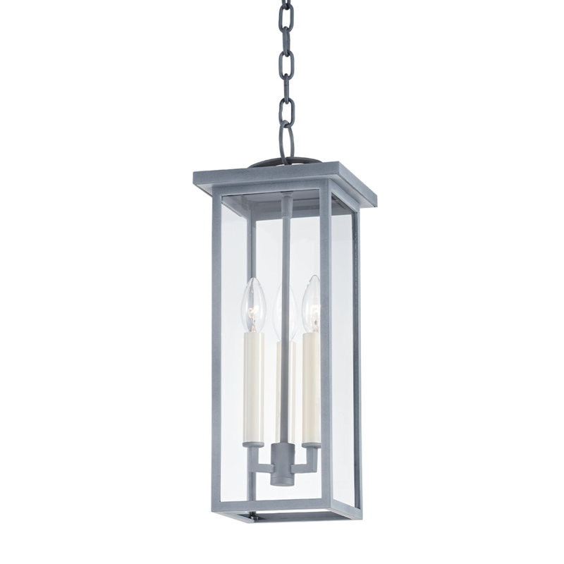 Eden 3 Light Pendant, Weathered Zinc