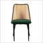 Ensemble de 2 chaises de salle à manger en rotin vert