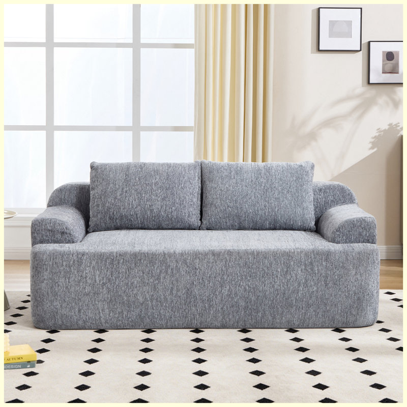 Canapé pour salon, chambre à coucher, appartement, bureau, Grey Corduroy