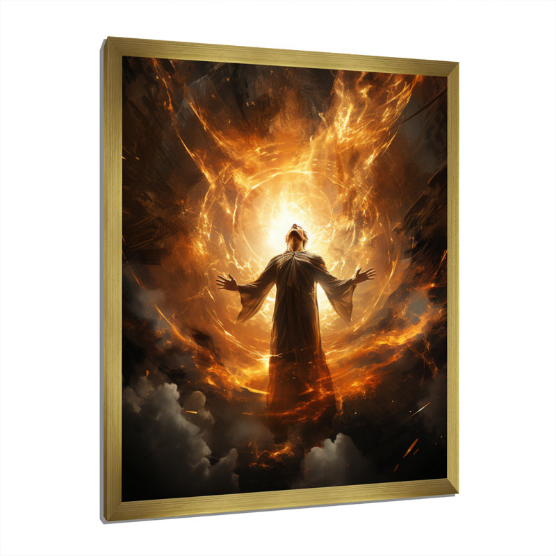 «Powerful Superhero II - Superheros», reproduction sur toile, H 20 po x l 12 po x P 1 po, Cadre doré à une seule photo