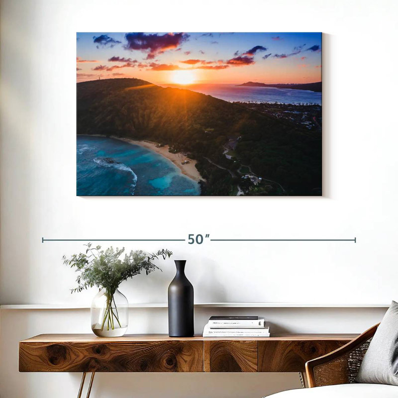 Coucher de soleil Gillard Hanauma Bay, H 26 po x l 39 po