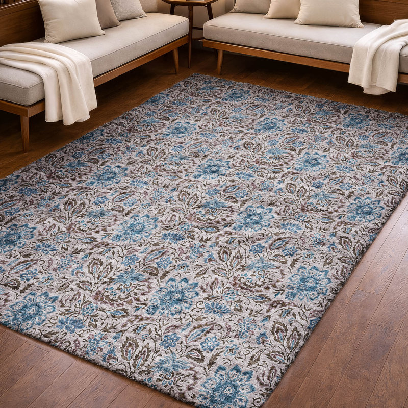 Tapis à poil long de qualité supérieure lavable à la machine ADS660, Moka, 9 pi x 12 pi