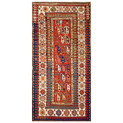 Tapis antique de race blanche Talish