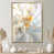 Toile avec cadre flottant or