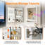 Surface Frameless LED Davaughn Mirror With 2 Adjustable Shelf & Bluetooth Speaker-926174369