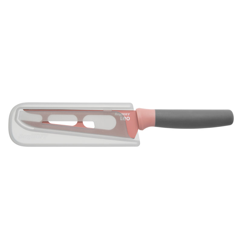 Leo 5" Stainless Steel Cheese Knife, Pink