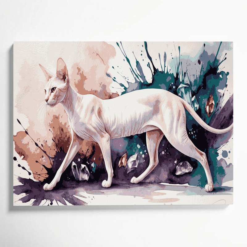 Cats Dwelf, art mural sur toile gris, H 11 po x l 14 po
