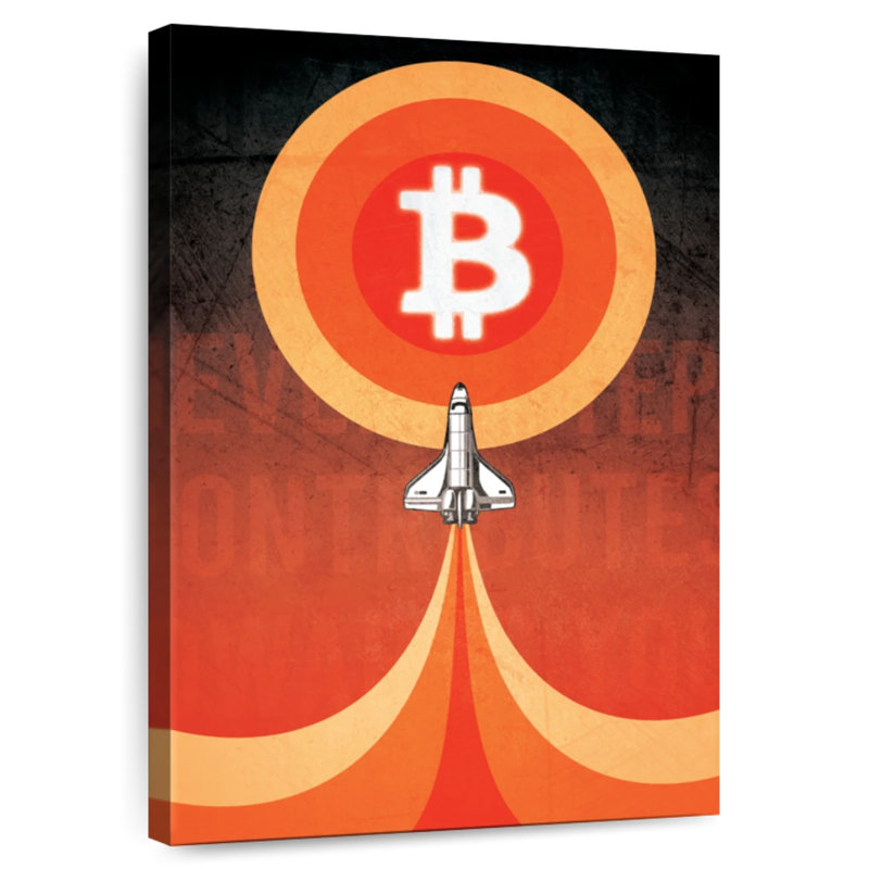 Oberle Bitcoin To The Moon, 36" H x 24" W