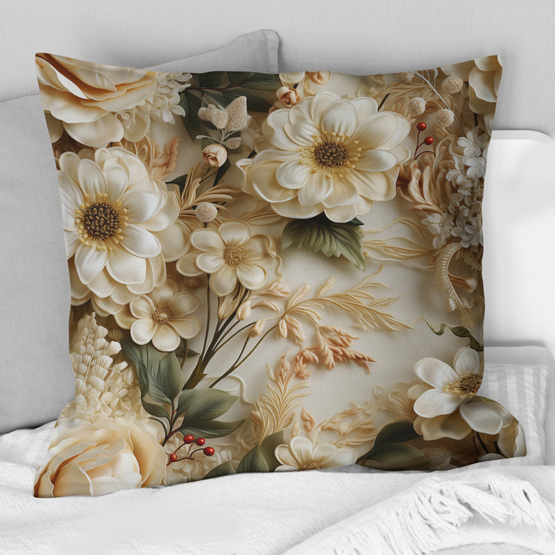 Coussin décoratif en polyester , H 16 po x l 16 po