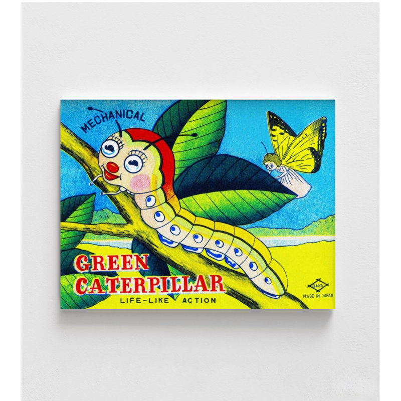 Idée de décor de salle de bain pour chenille, mécanique, chenille verte rétro par Retrobot, H 12 po x l 16 po