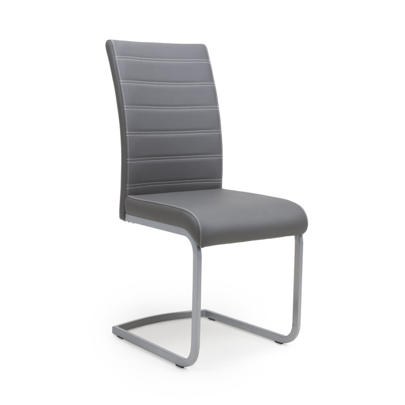 Norwalk 46cm H Polyester Blend Upholstered Cantilever Chair, Grey