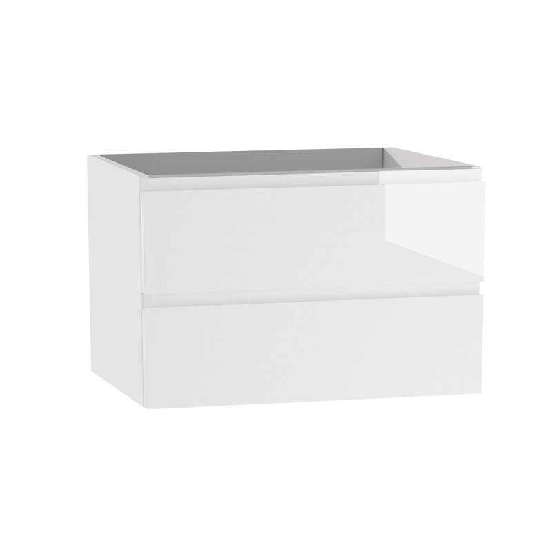 Bathroom Vanity Cabinet PASADENA Collection by DAX, Glossy White Ceramic