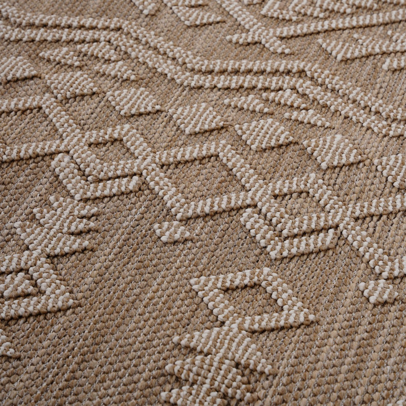 Tapis traditionnel tissé à la machine pour l'intérieur et l'extérieur, Rectangle 4 pi x 6 pi 4 po