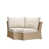 Coussin crème beige / structure brun clair