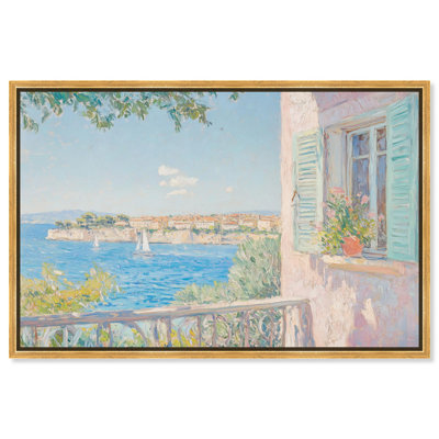 Toile vue méditerranée par Art Remedy