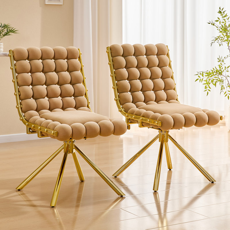 Ensemble de 2 chaises d'appoint Modern, Brun