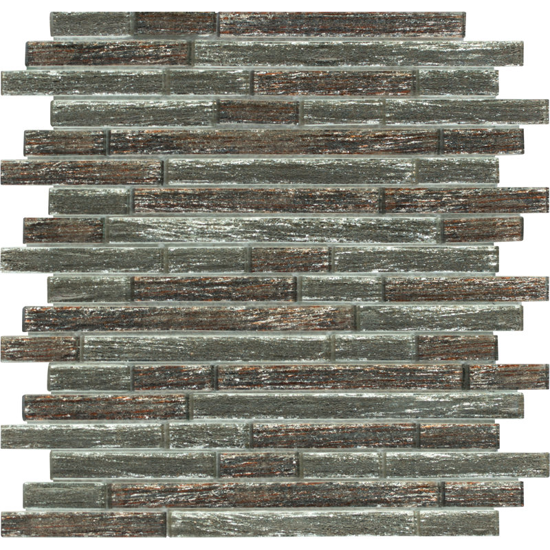 Luxe Interlocking Random Sized Glass Mosaic Tile