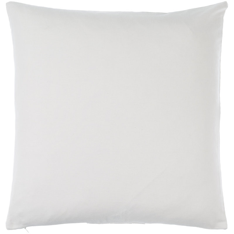 Pleated Cotton Cotton Accent Throw Pillow Cover, 18" x 18", Pillow Cover Only - No Insert, Light Silver