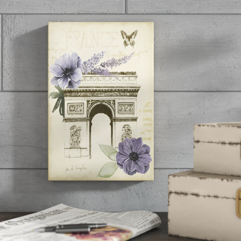«Paris Ephemera I», peinture sur toile, H 12 po x l 8 po