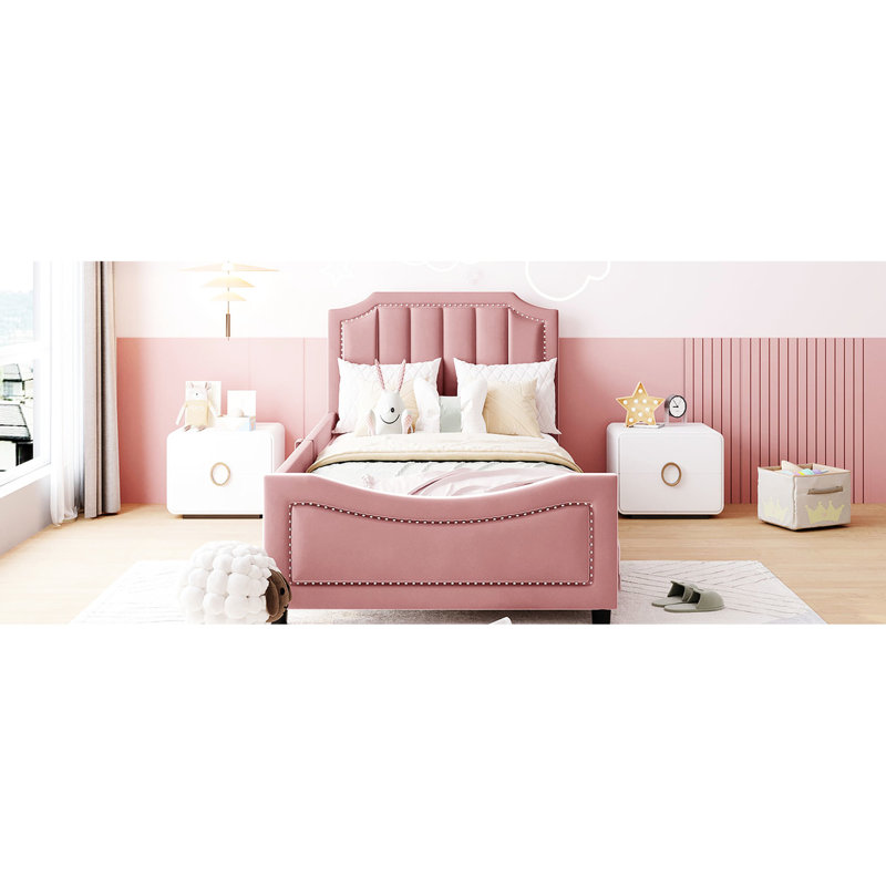 Lit de jour simple avec structure Classic, Rose