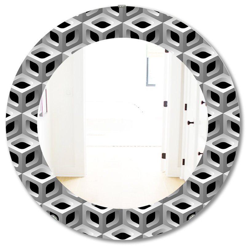 Miroir mural scandinave 6 Mid-Century, H 31,5 po x l po