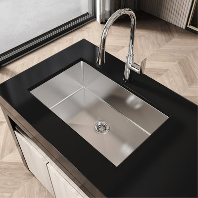 Gray Stainless Steel Undermount Sink For Efficient Kitchen Operations - 30" X 19 19" With Condensation Coating