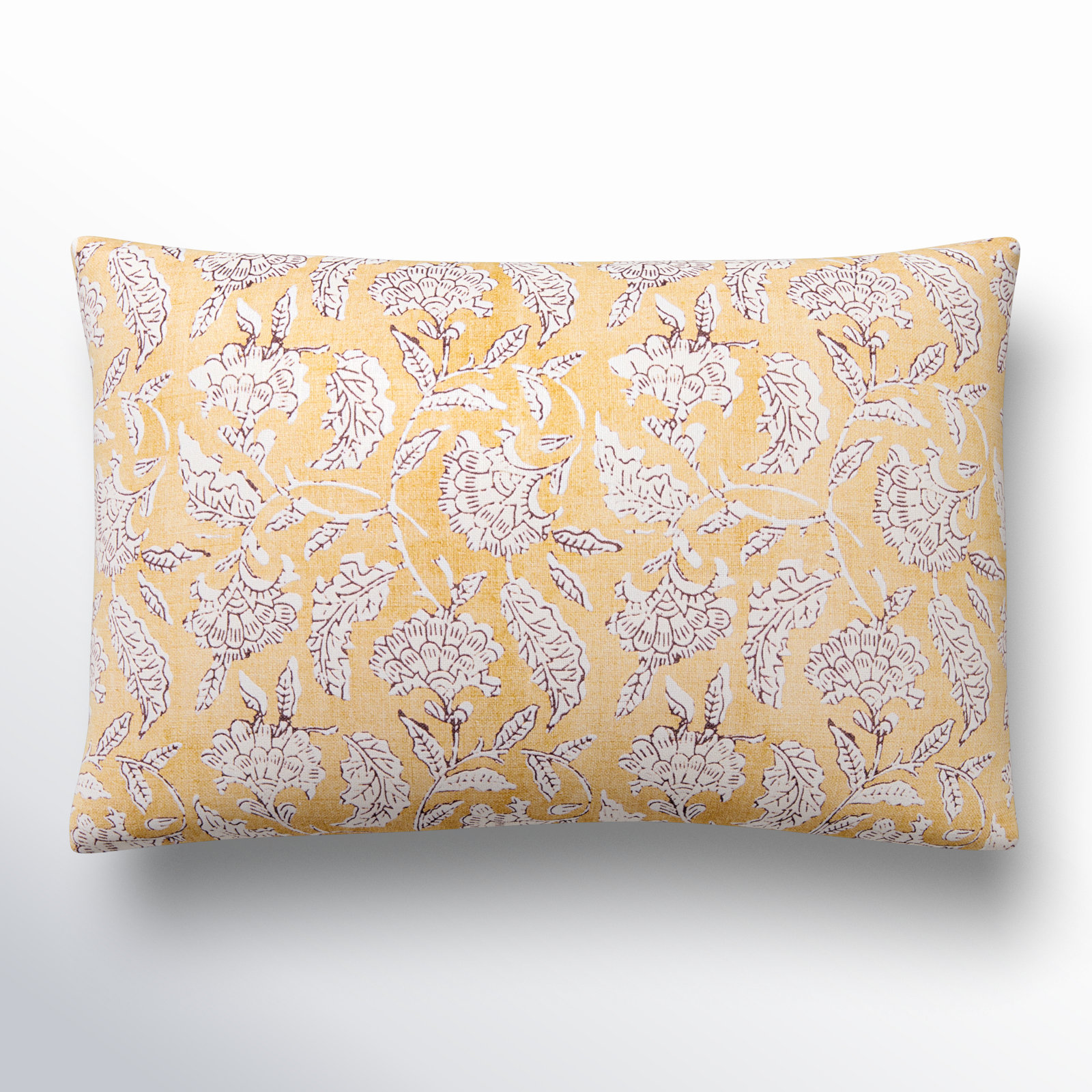 Caigan Accent Pillow, Polyester, Brown/White