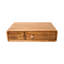 Boîte à bijoux de bureau vintage en bois d'acacia massif avec tiroirs et accessoires