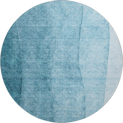 Premium Machine Washable Prisco Teal Rug