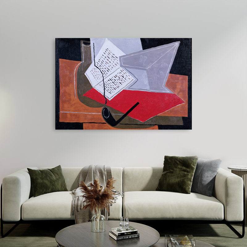 Bol et livre - Impression d'art mural contemporain abstrait, 40" H x 60" W