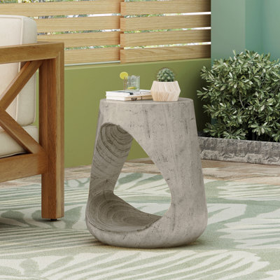 Table d'appoint Mgo Hollow, texture de bois