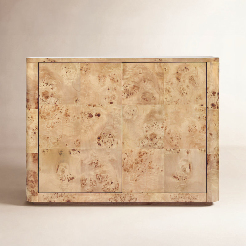 Mullins Small Cabinet-Natural Mappa Burl