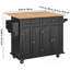 Armoire de rangement sur roulettes pour îlot de cuisine sur roulettes avec abattant, tiroir et tablettes