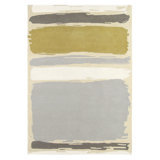 Sanderson Hand Tufted Wool Abstract Area Rug in Linden/Silver