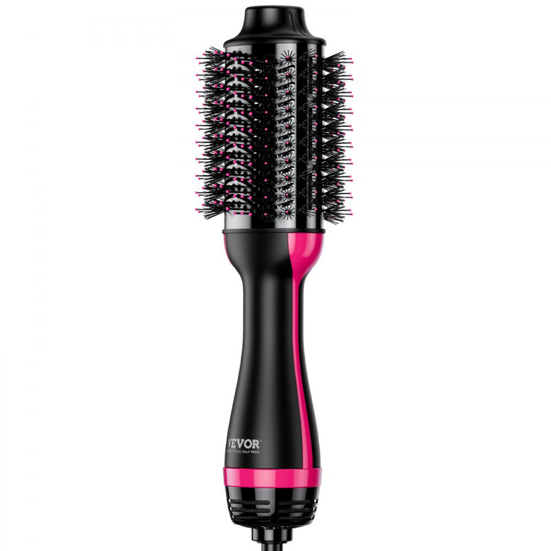 Séchoir à cheveux avec brosse à air chaud à double tension et baril ovale 2,95 po
