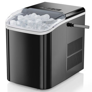 Silonn Ice Makers Countertop - 24pcs Ice Cubes in 13 Min, 45lbs per Day, 2 Ways to Add Water, Auto Self-Cleaning, Stainless Steel Ice Machine for