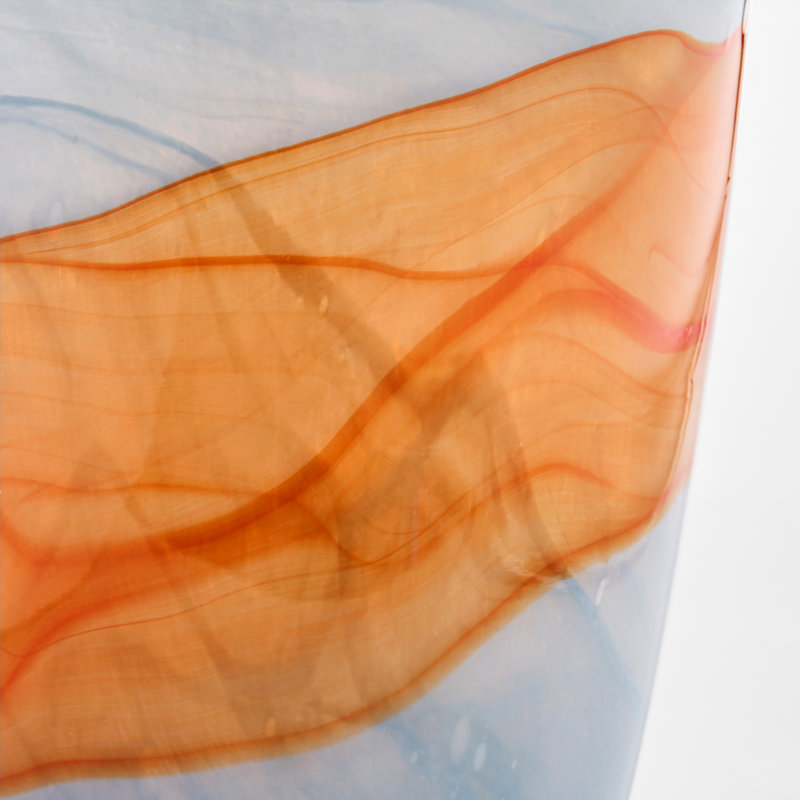 Pacaya Handmade Glass Table Vase, 9.25" H x 9.25" W x 7" D