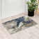 Modern Abstract Blue Gray Gold Area Rug