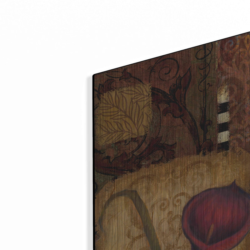«Red Lily Two» par Viv Eisner, art mural en métal Red Barrel Studio®, H 36 po x l 12 po