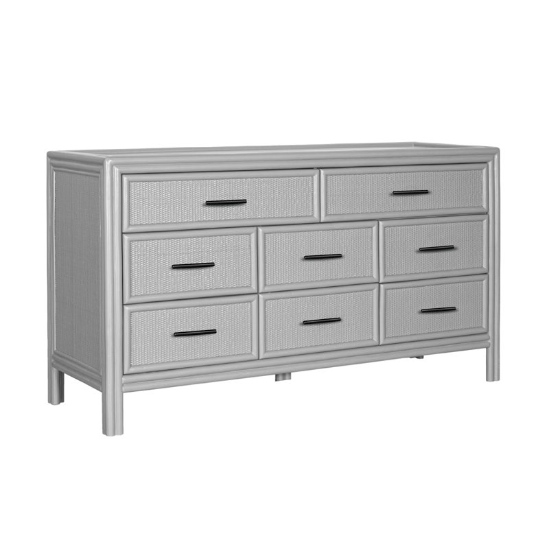 Aruba 8 - Drawer Dresser, Light Gray