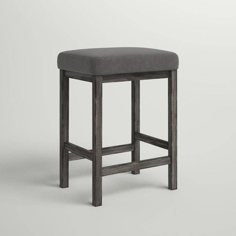 Tabouret de comptoir rembourré avec patins Tanner