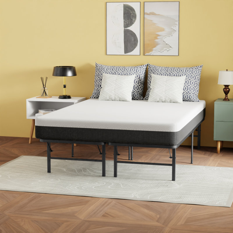 Penn Black Metal Full/Double Platform Bed Frame with Storage