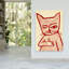 «Winking Cat Thumbs Up Playful Whimsical Contemporary», art mural-129002753
