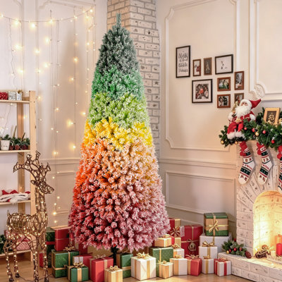 Arbre de Noël artificiel à charnière pastel