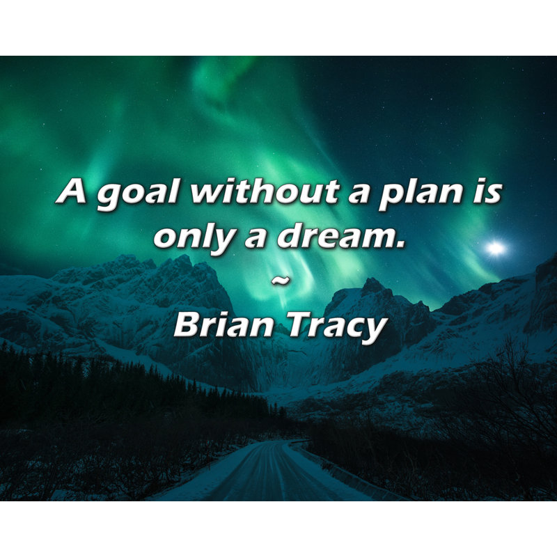 Citation de Brian Tracy: Un but sans plan n'est qu'un rêve.